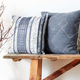 Stone & Beam Indigo Woven Diamond Decorative Throw Pillow, $40